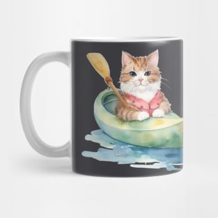 kayaking cat Mug